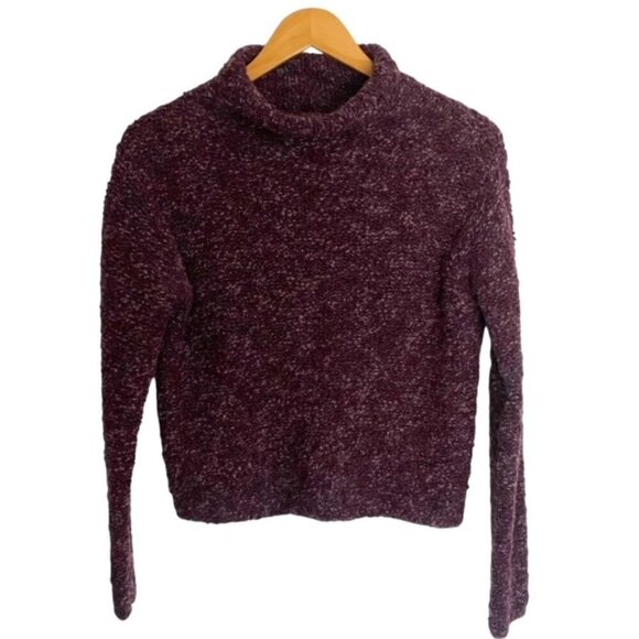 Eileen Fisher Wool Blend Purple High Neck Sweater PP - Picture 1 of 5